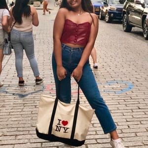 Faux Leather Crop Top